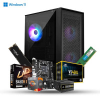 Prebuild PC | AMD Ryzen 5 4600g | 8GB DDR4 Ram | AMD Radeon Vega 8 Graphics | 512GB Nvme SSD | 450W Power Supply Tower PC